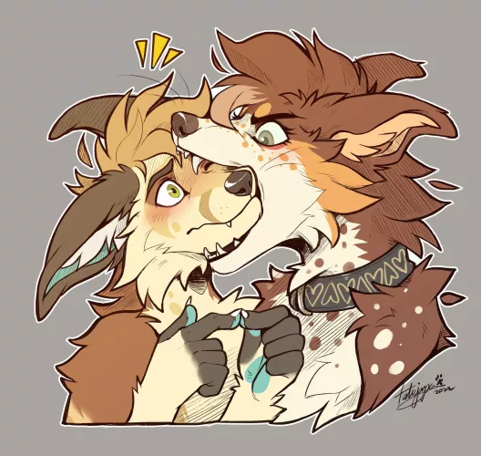 Canine affection (art by tatujapa)