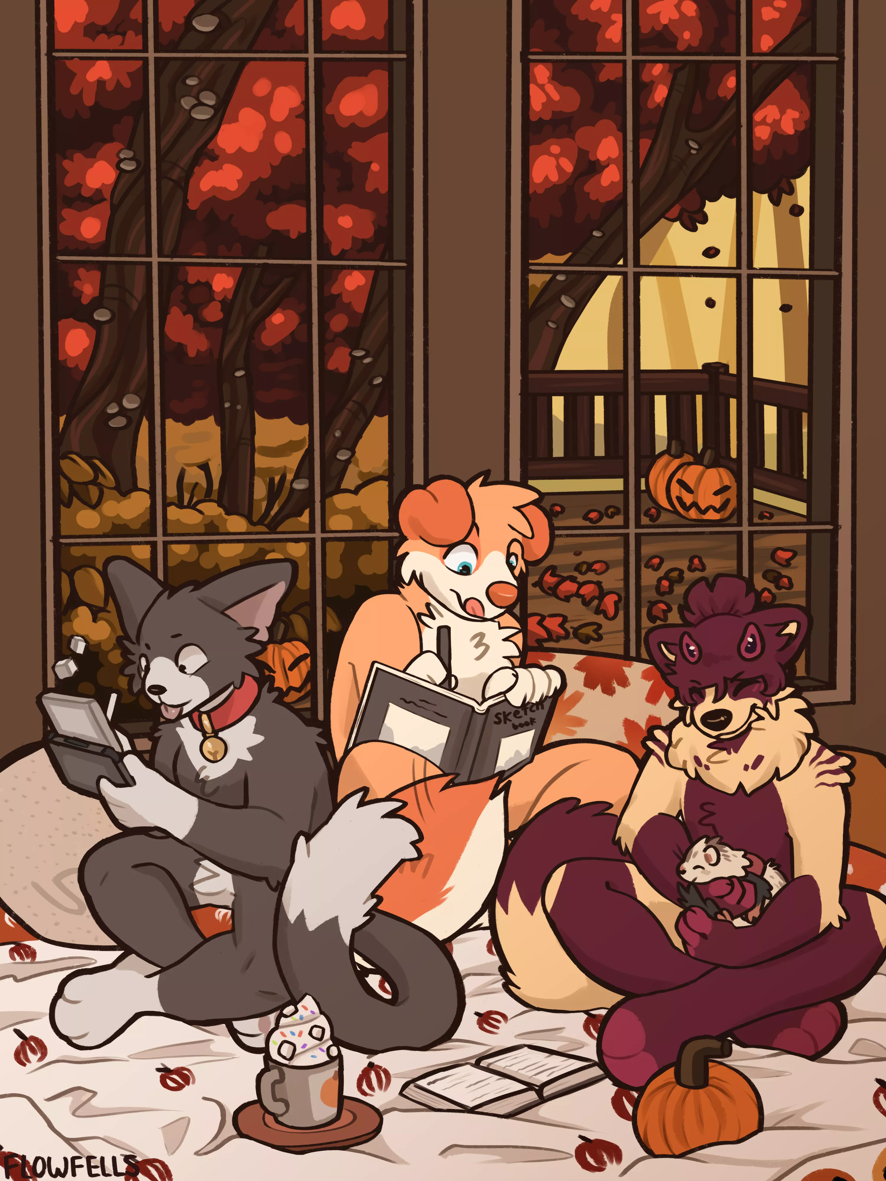 Cold autumn evenings//art by me @flowfells on twitter
