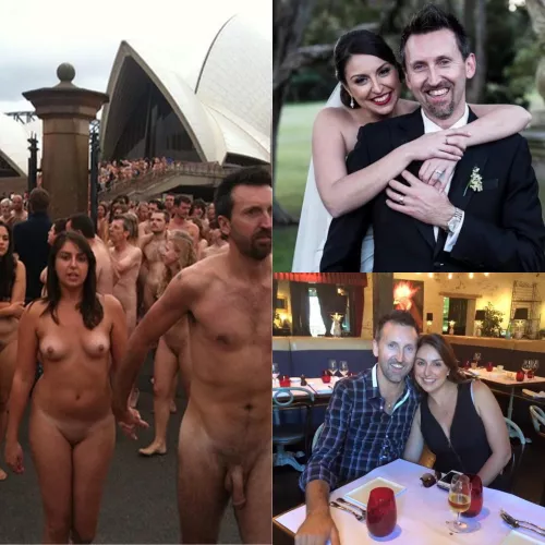 Daring bride and groom