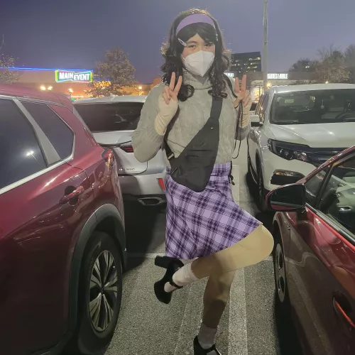 First time out fully dressed tonight! Even got to try out a bit of makeup!