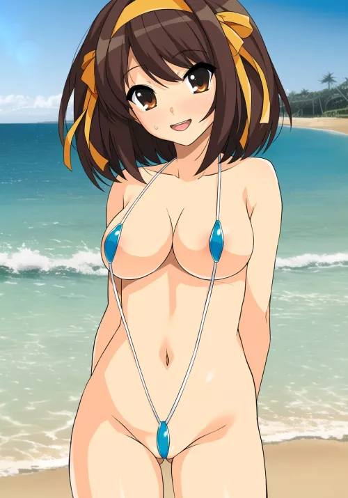 Haruhi's new swimsuit