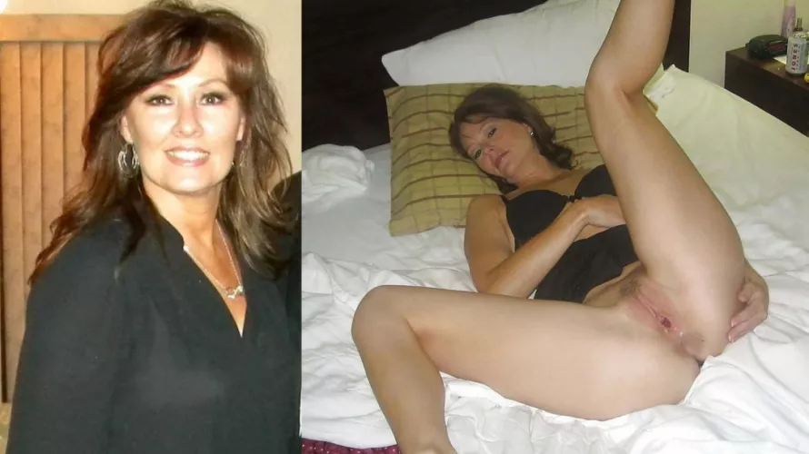 Hot milf spread open