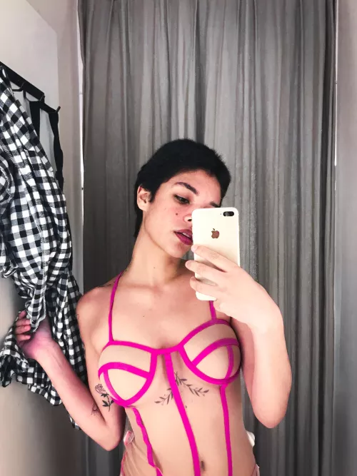 I just took this photo in the dressing room