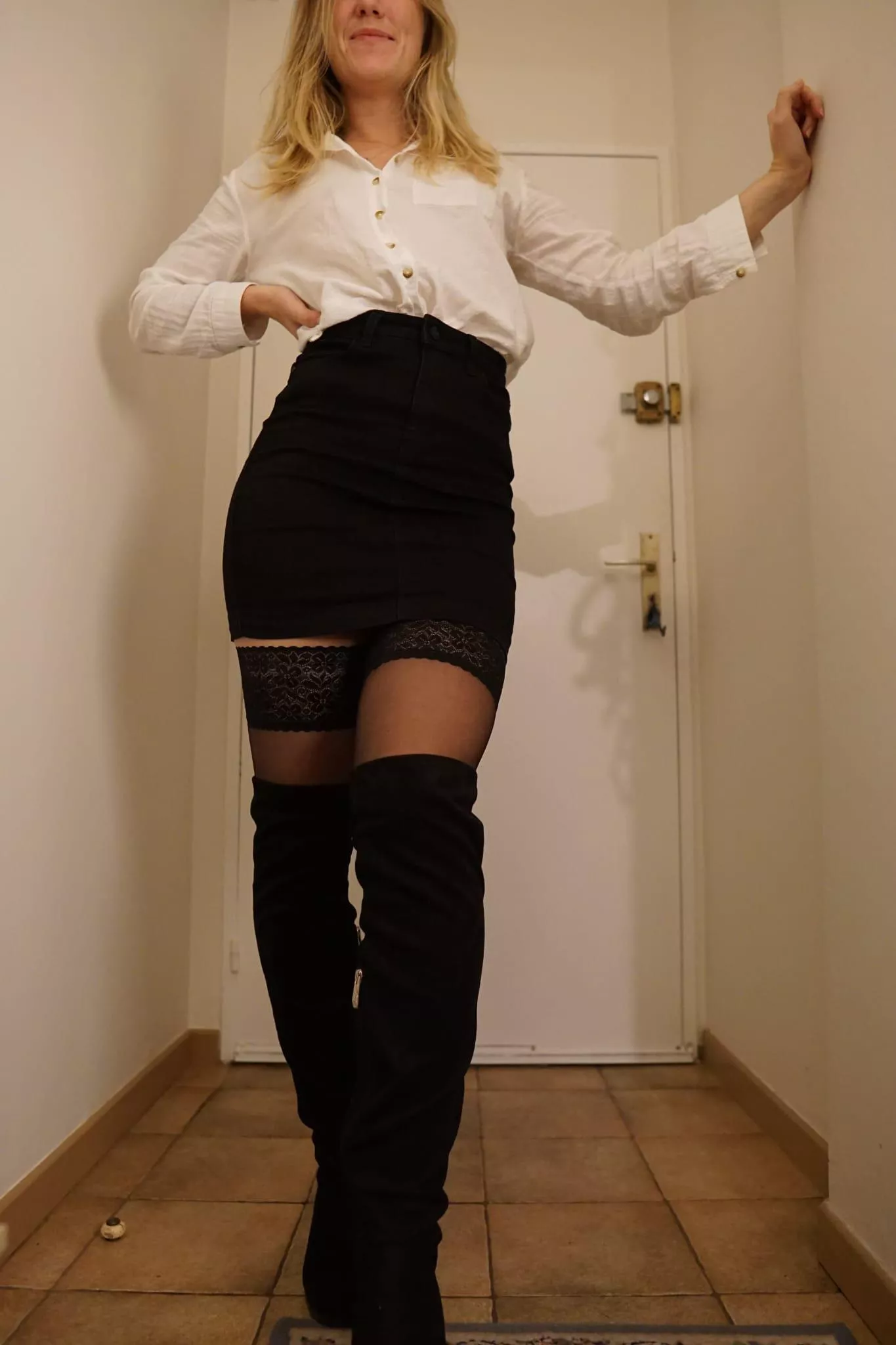 Love how the boots make my legs look