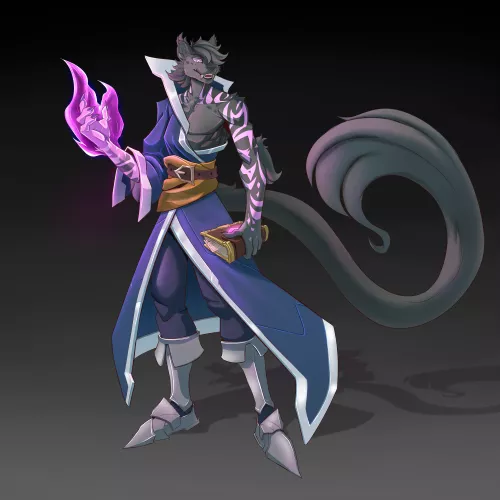 Meet Rellian, a powerful and very cute mage!! Commission for u/CatOfTechnology (art by me)