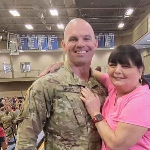 My Grandma and I before I shipped out. Happy Thanksgiving from Kuwait!