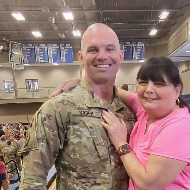 My Grandma and I before I shipped out. Happy Thanksgiving from Kuwait!