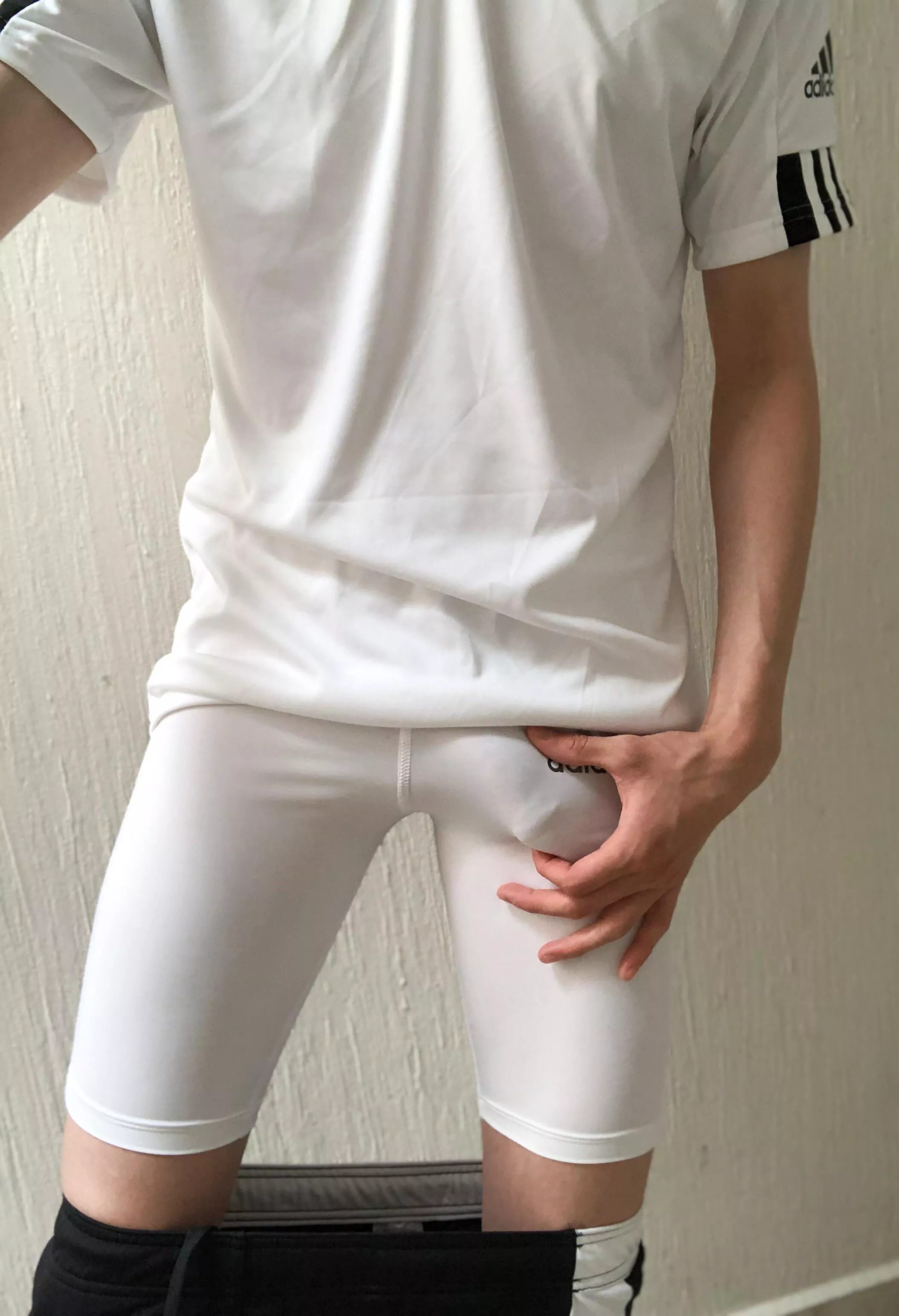 My white compression shorts are a bit see through…