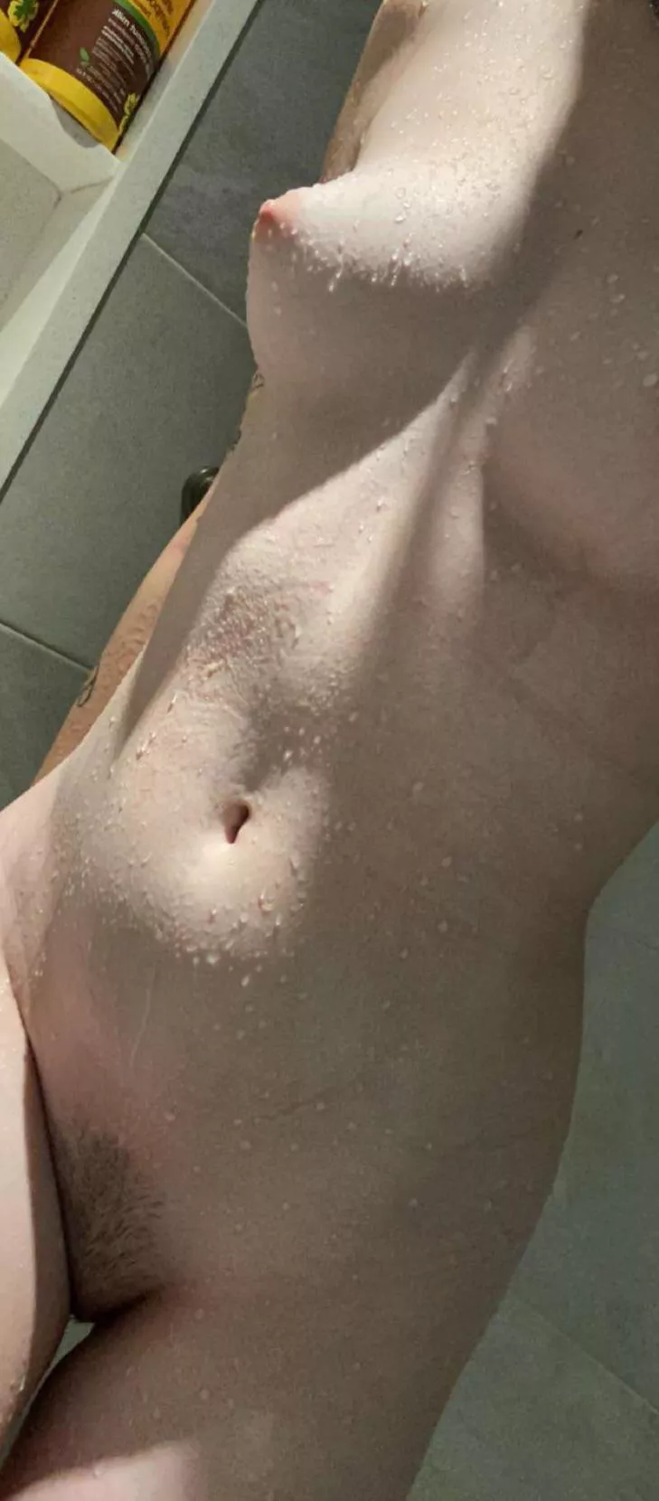 Starting the day with a hot shower [f]