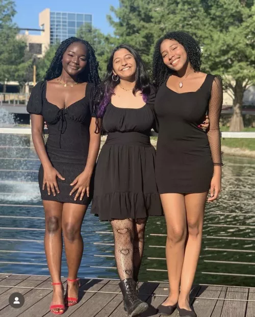 Three dark girls