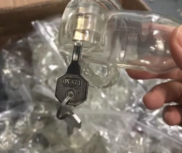 Would you love to be locked in mommy new chastity cage?