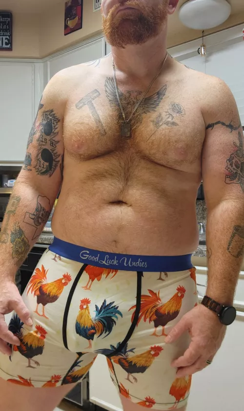 [42] Daddy could use a little help in the kitchen.