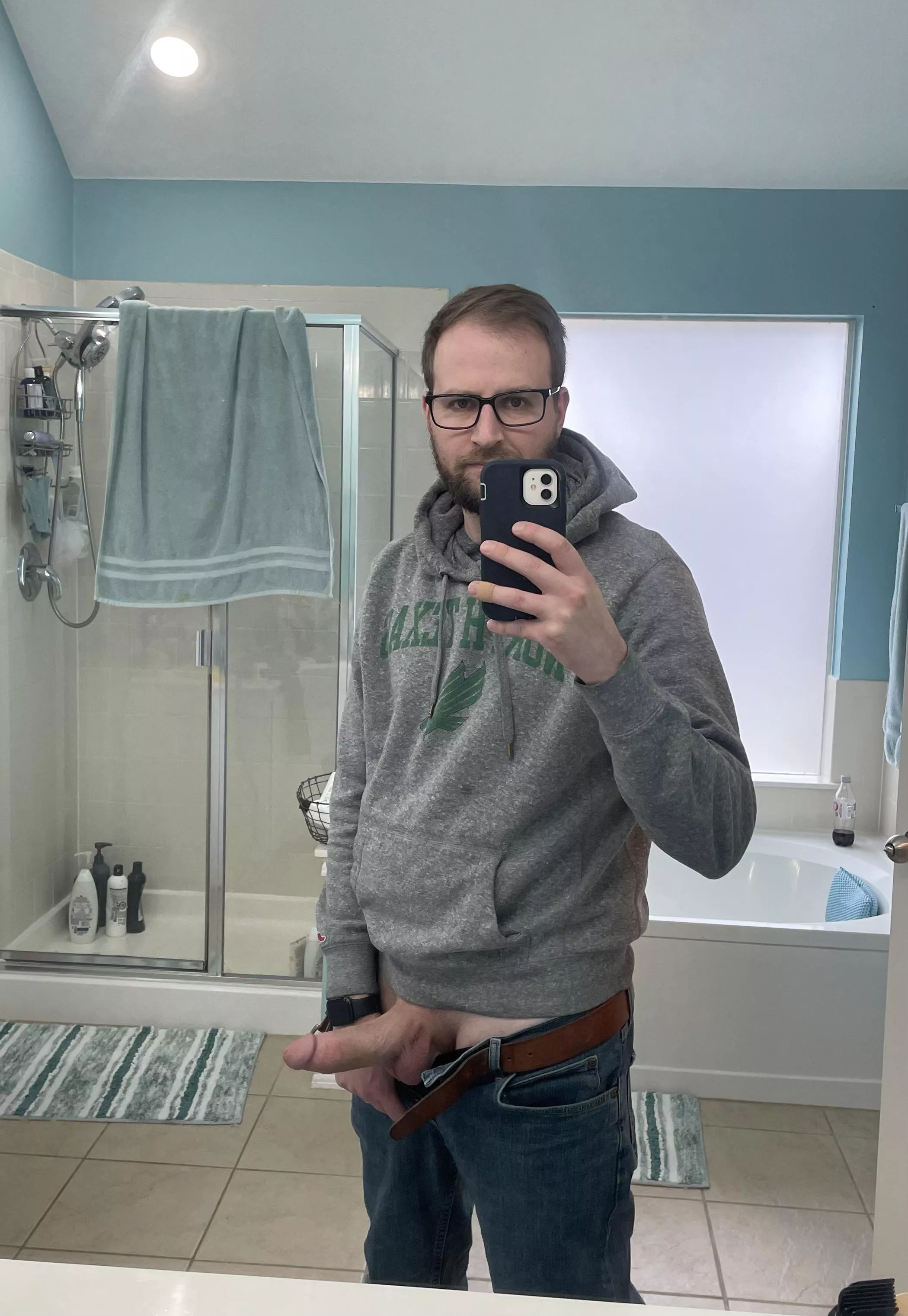 Able to relax now that the family’s gone.