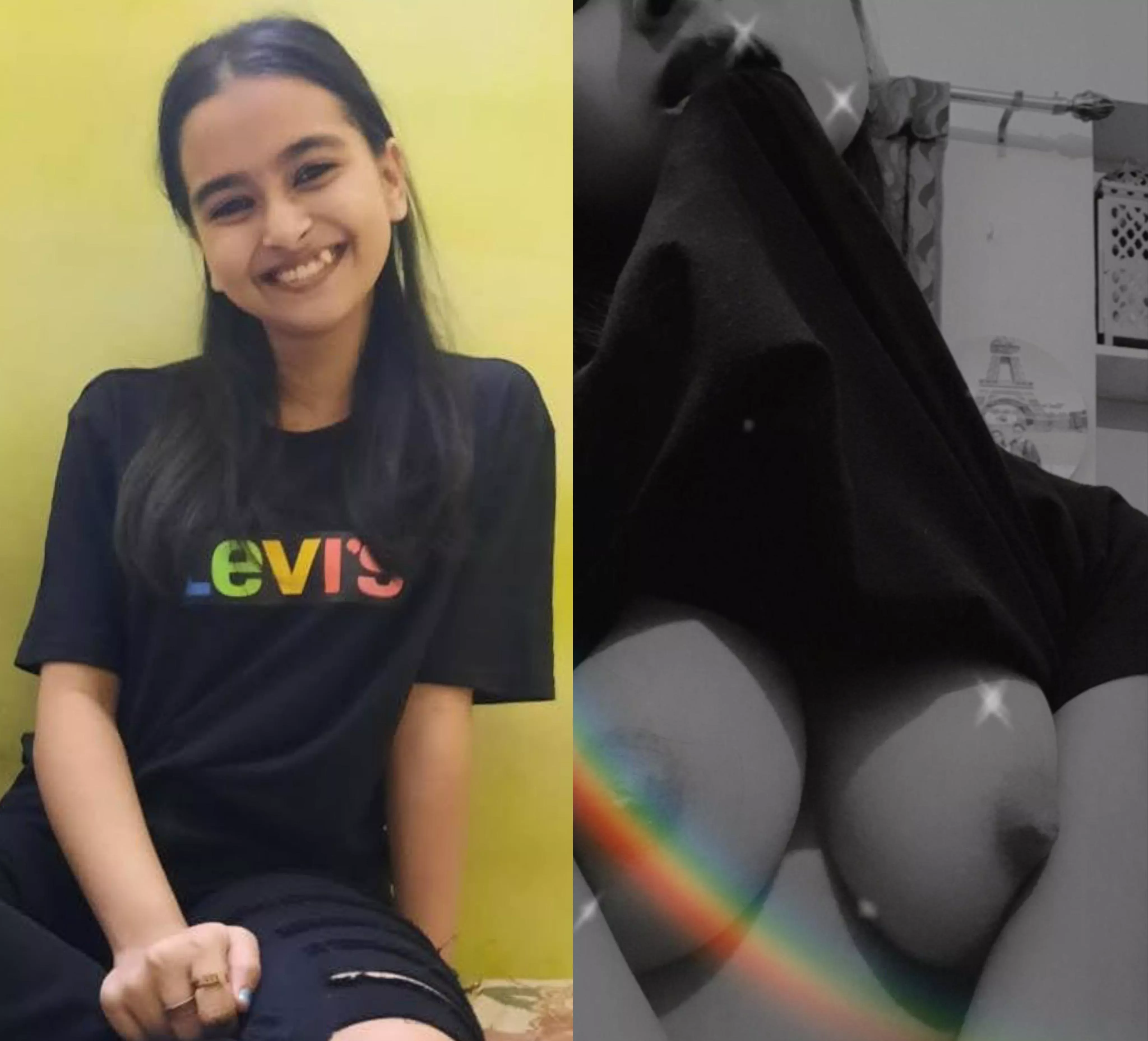 Before and after 2 shots of vodka🤪