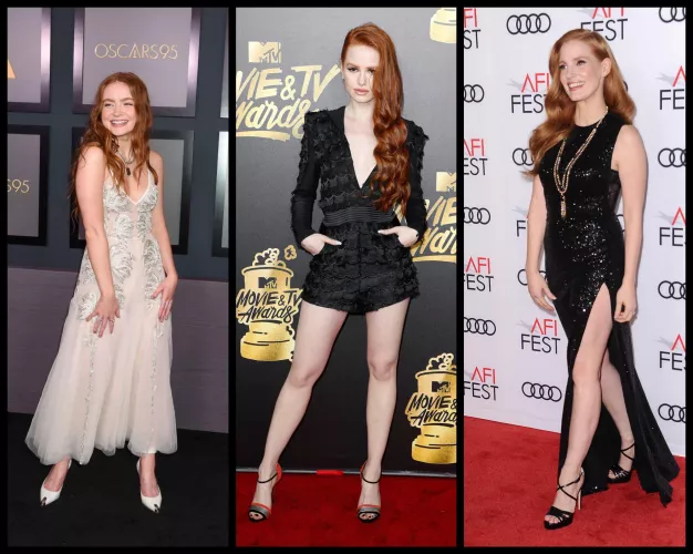 Come and drain me as a sexy redhead like Sadie Sink, Madelaine Petsch or Jessica Chastain.