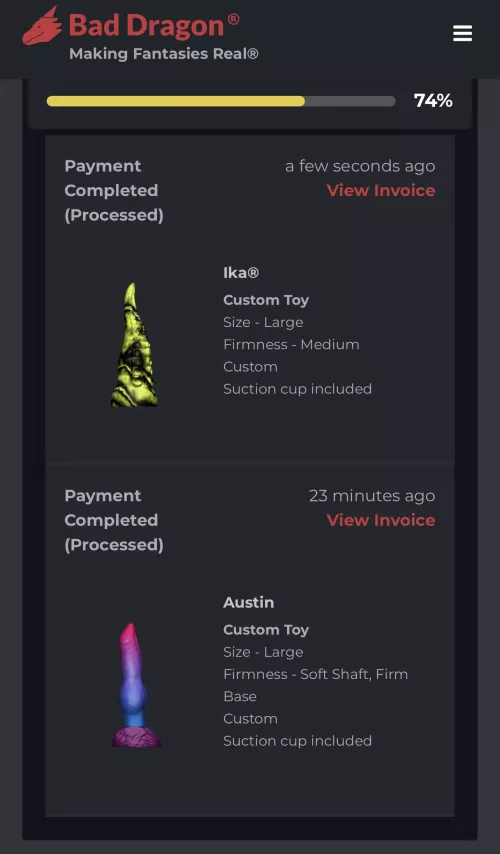 Finally able to score on a custom drop! I initially wanted just large Austin…buut then videos on Reddit got me to also get a large Ika too…. Hopefully I made the right choice on size and firmness! What are you experiences with these beasts? Preferabl