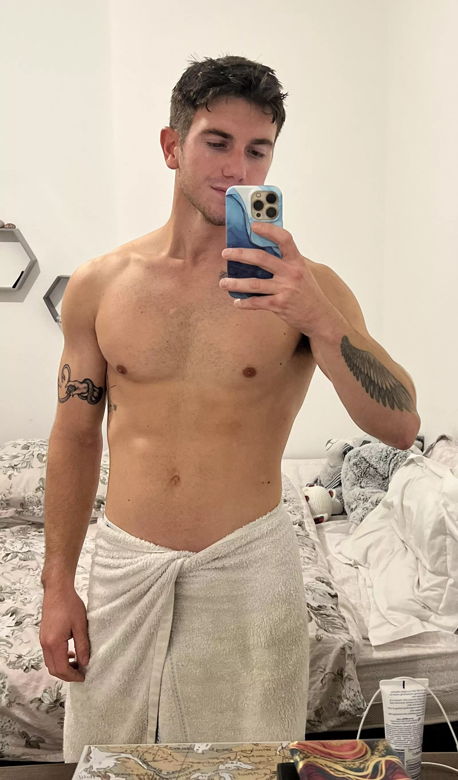 I have tattoos under my towel too