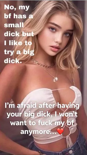 I want to try a big dick..