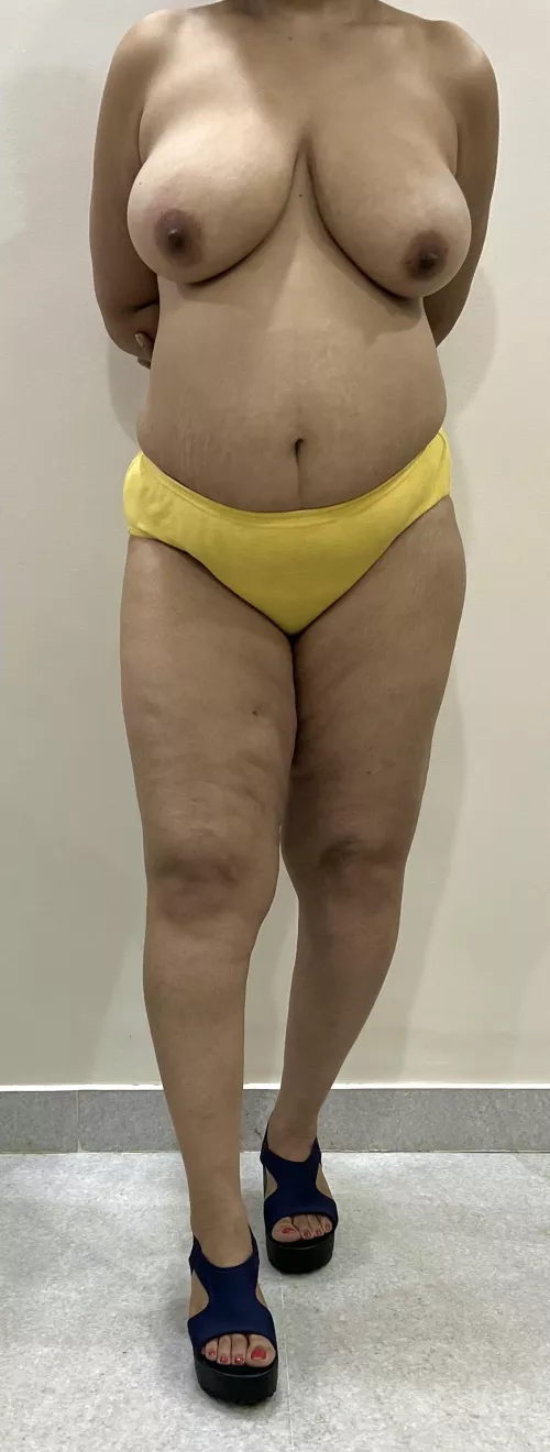 I was planning to go shipping in my heels and underwear. What do you think? 47 (F) OC