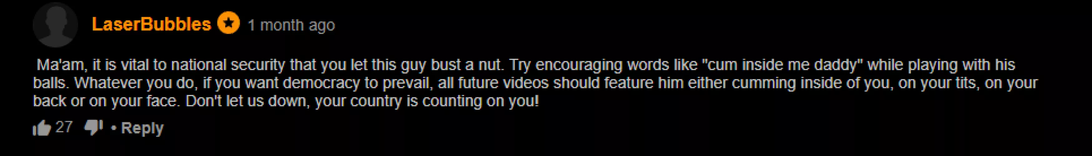 let him bust a nut 😔