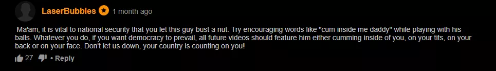 let him bust a nut 😔