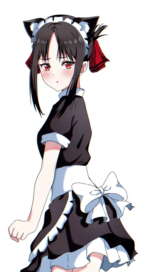 Maid Kaguya blushing (By YogiFTlalatina) [Kaguya-Sama: Love is War]