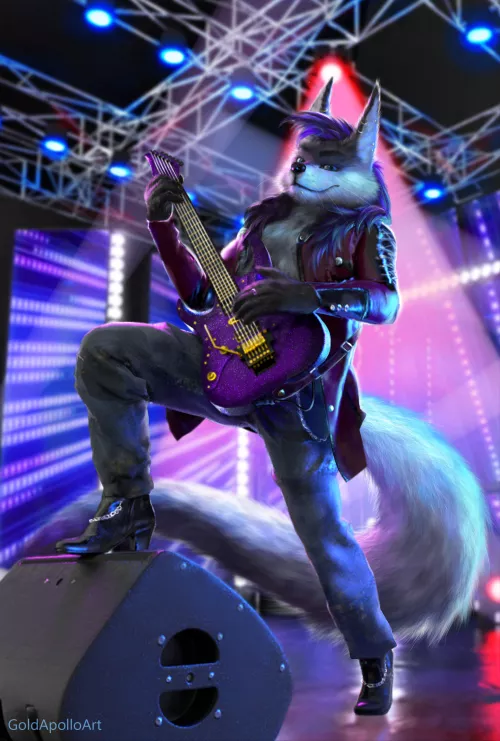 my boy rocking out on the stage