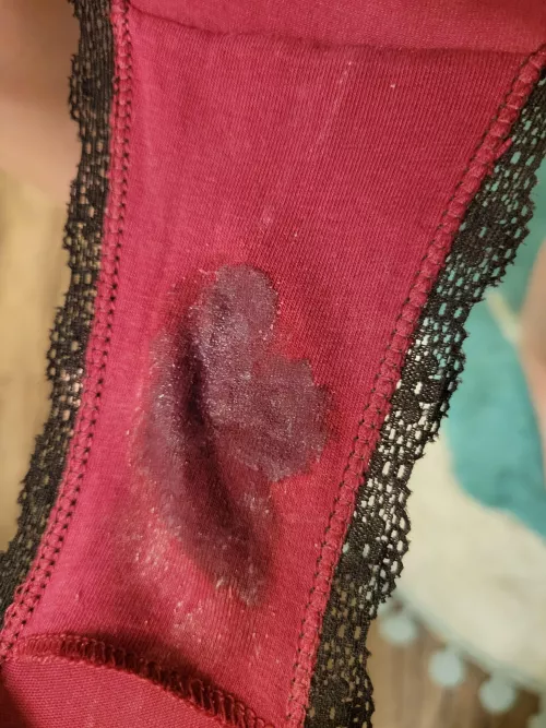 My panties after spending all day thinking about playing with my pussy