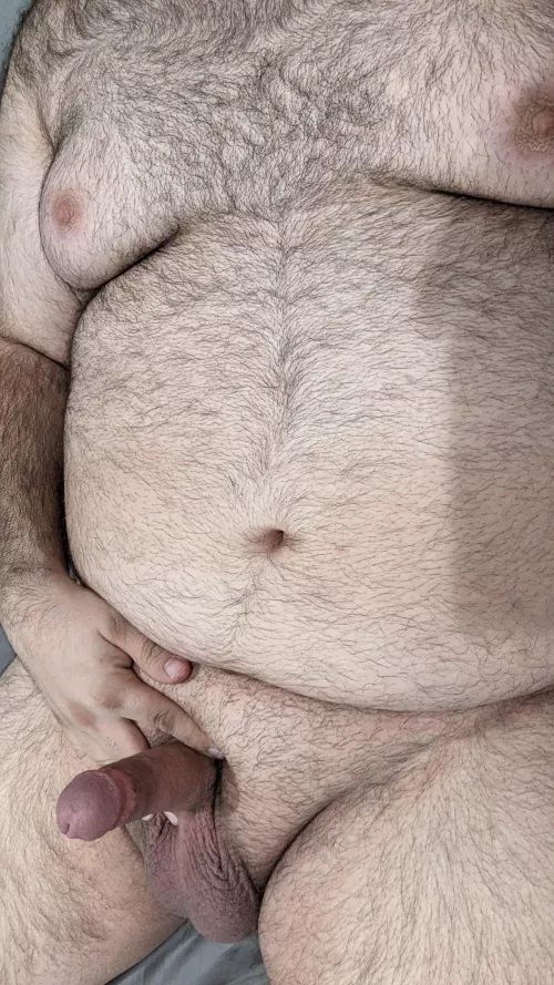 Naked in bed I wish I had some company.