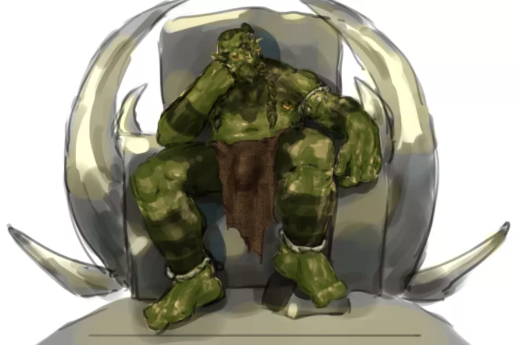 Orc chieftain. OC (@Goblino_X)