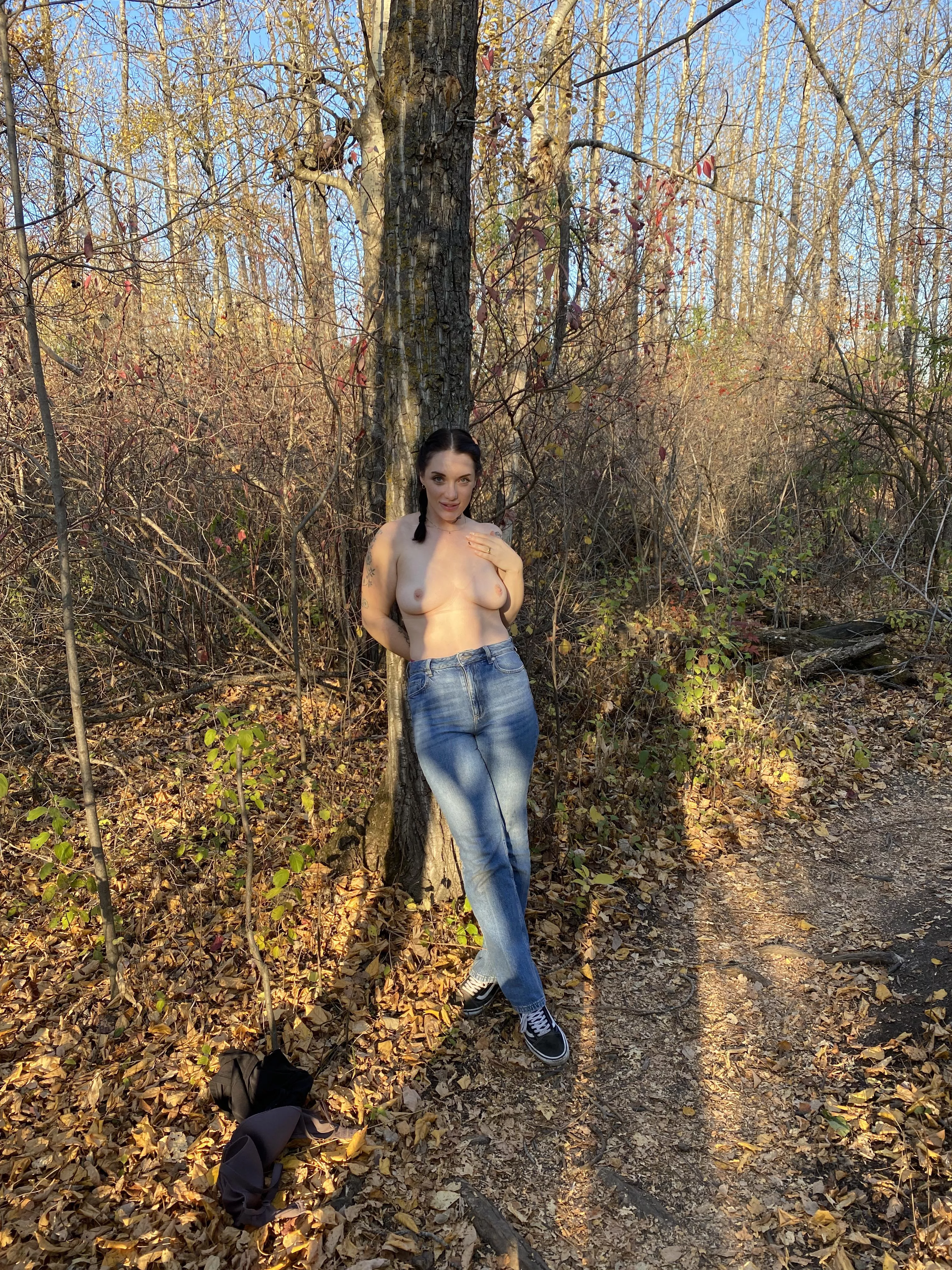 Public nudity is more fun when you have cum on your face [oc]