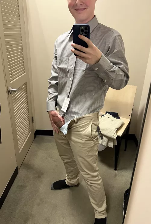 Rock hard in a changing room