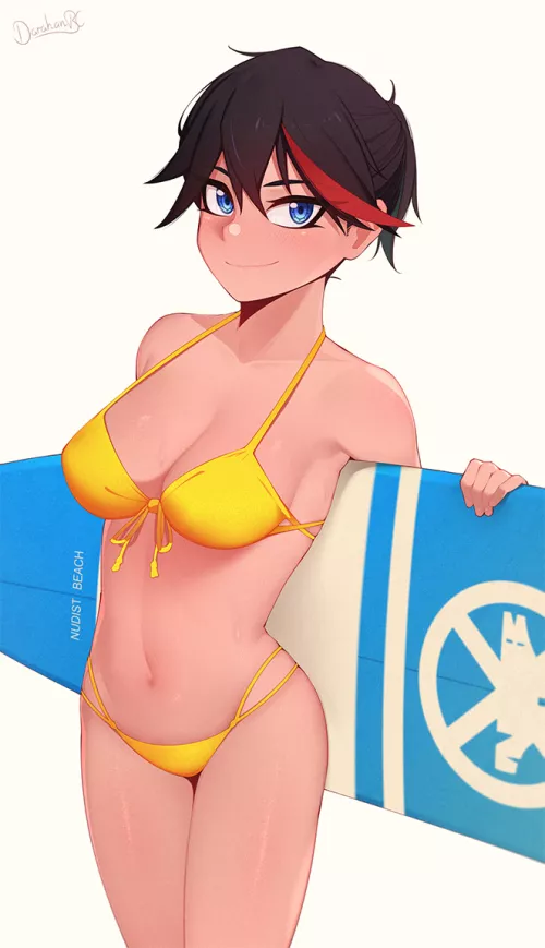 Ryuuko going surfing (By Darahan) [kill la kill]