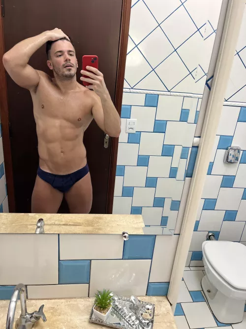 Sweaty after workout