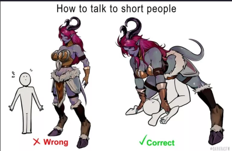 There have been memes like this for short doms, but now I give you, a tall dom meme!