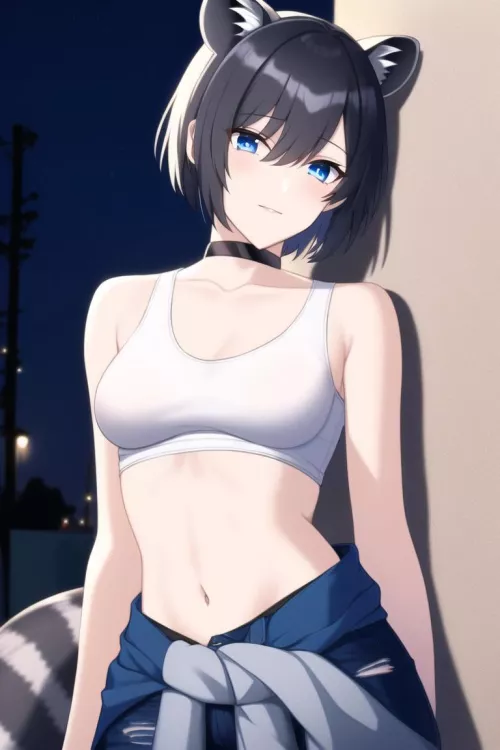 Tomboy Raccoon (Novel Ai)