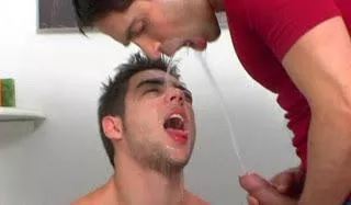 Two enjoy one warm stream