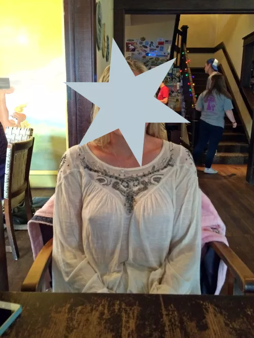 Wife teasing me on date night.