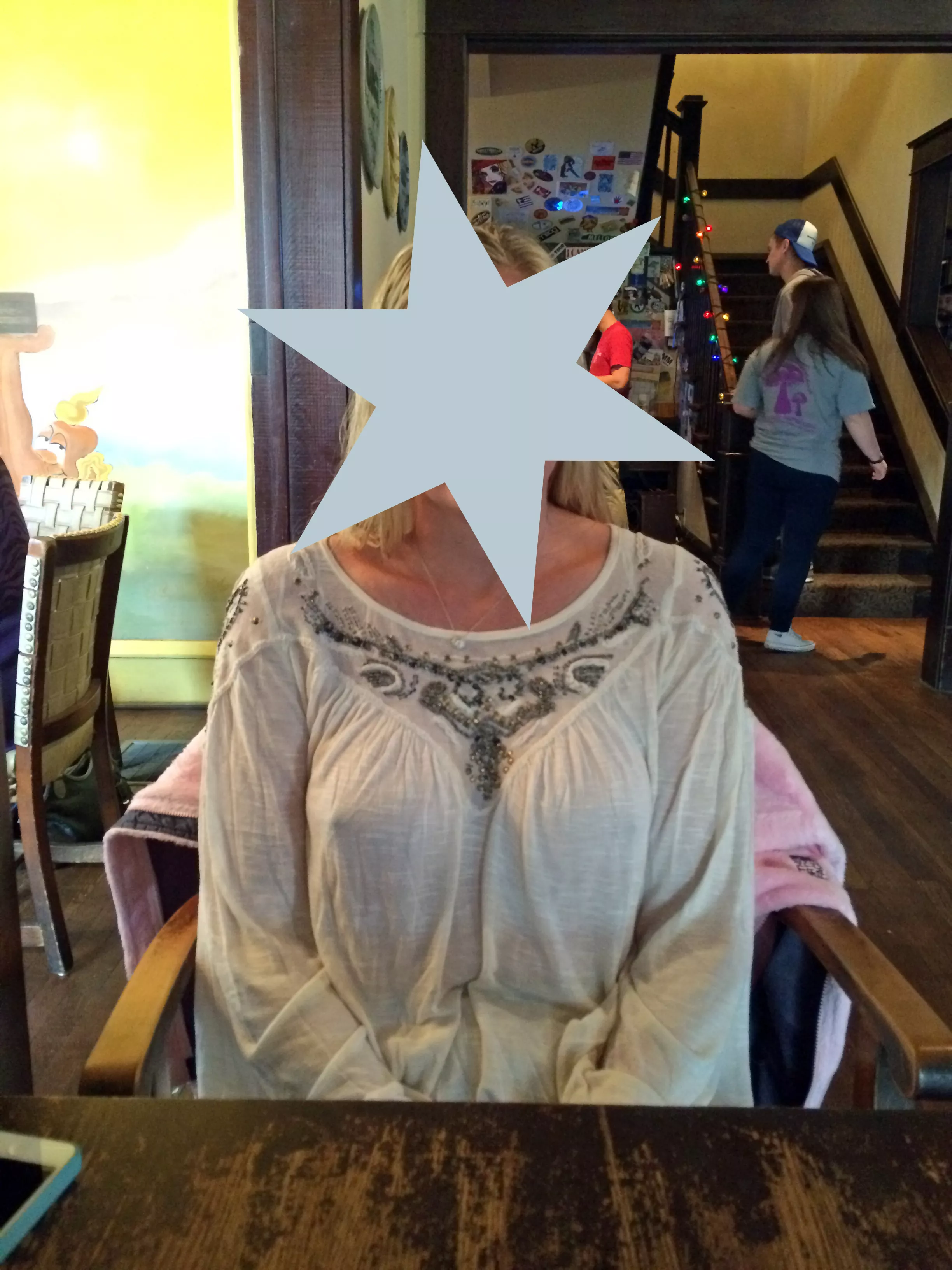 Wife teasing me on date night.