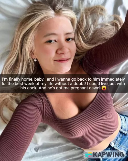 Your gf got back from her week stay with her bull..and came back with a baby