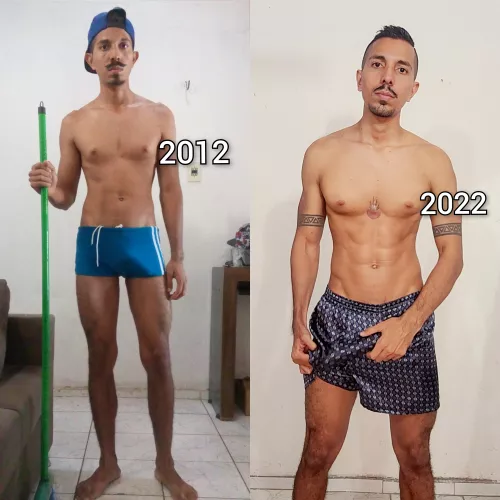 (2012 vs 2022) before and after❤️💪🏽