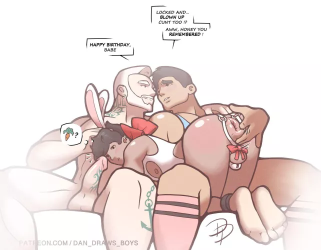 A locked sub for your birthday 🥳 - DanDrawsBoys #057