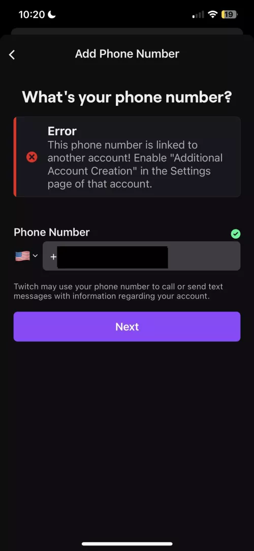 Additional account creation error in first account? I’ll add more info as a comment.