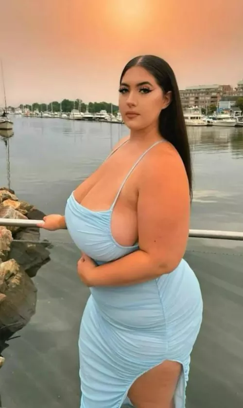 Baby blue bbw dress