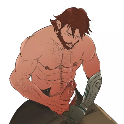 Cassidy Jesse Mccree spits on his dick