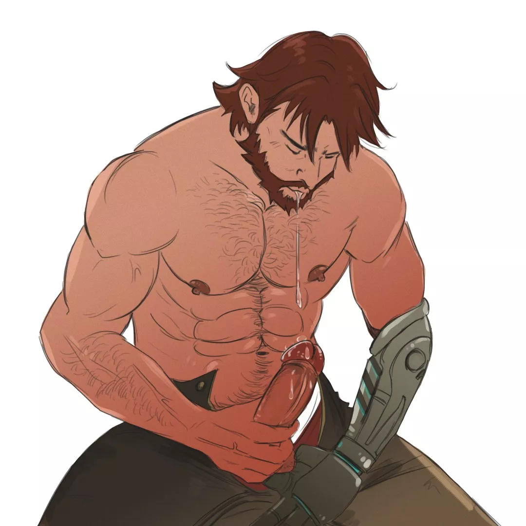 Cassidy Jesse Mccree spits on his dick