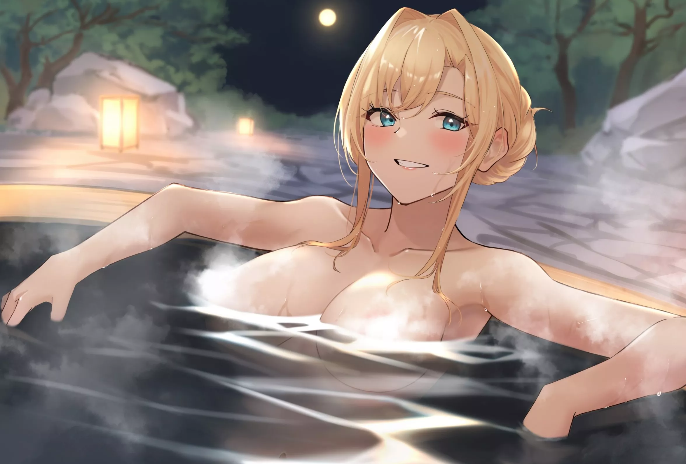Enjoying the bath