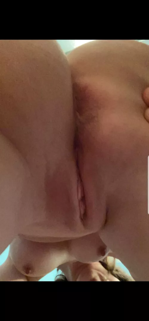 [F] My holes and a peek at my tits lol