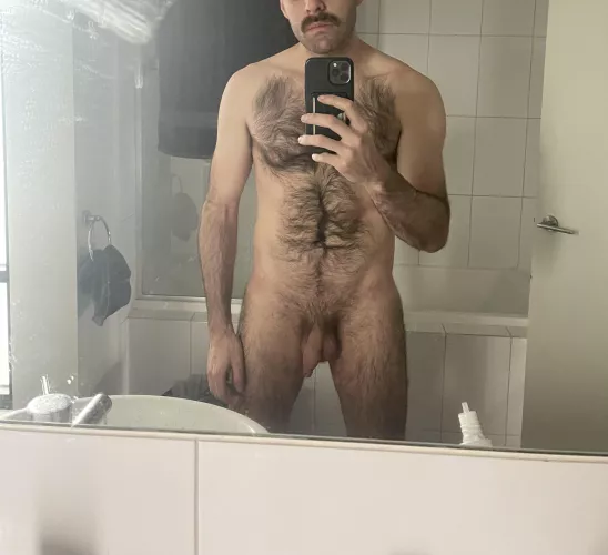 Home after 5 weeks away, it’s nice to be naked in my apartment again.