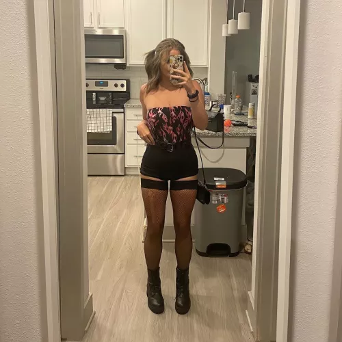 Hot pants and thigh highs